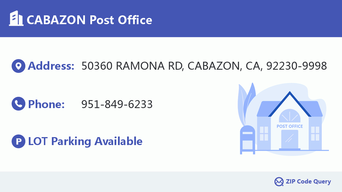 Post Office:CABAZON