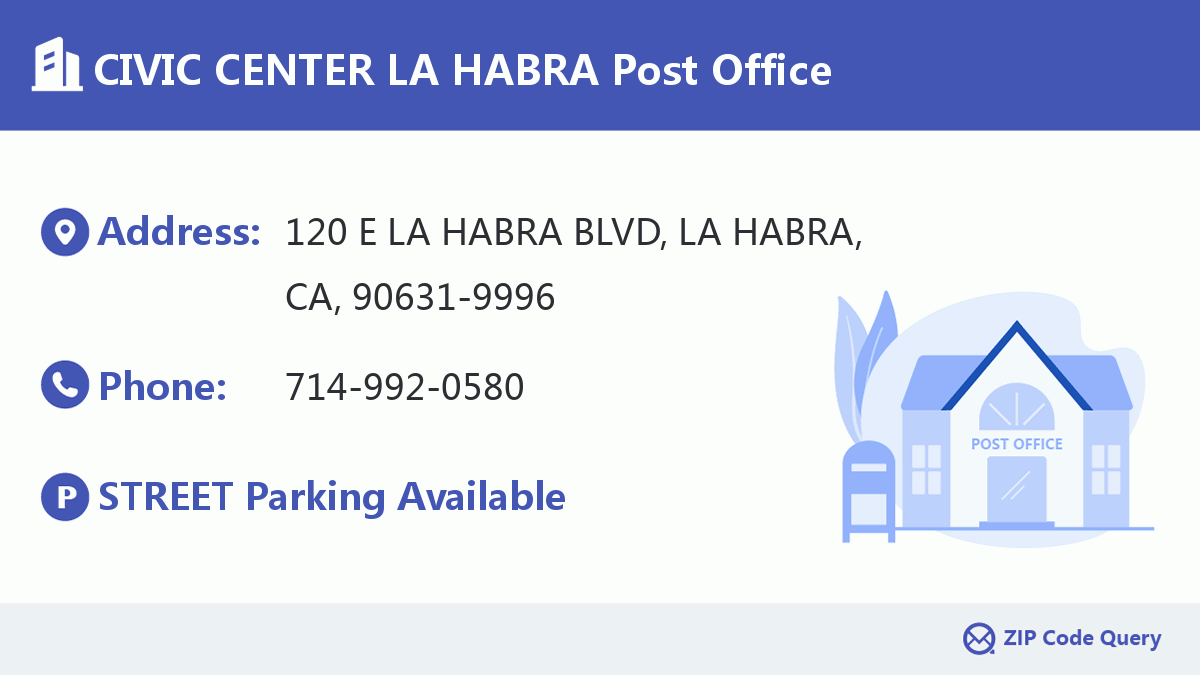 Post Office:CIVIC CENTER LA HABRA