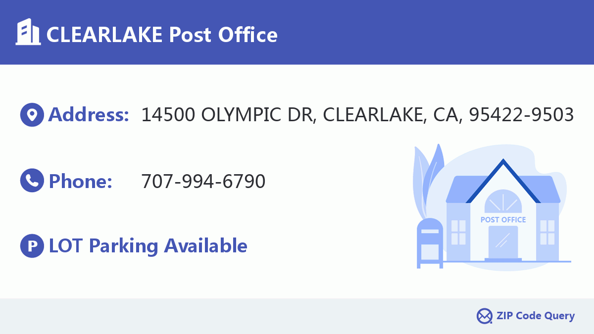 Post Office:CLEARLAKE