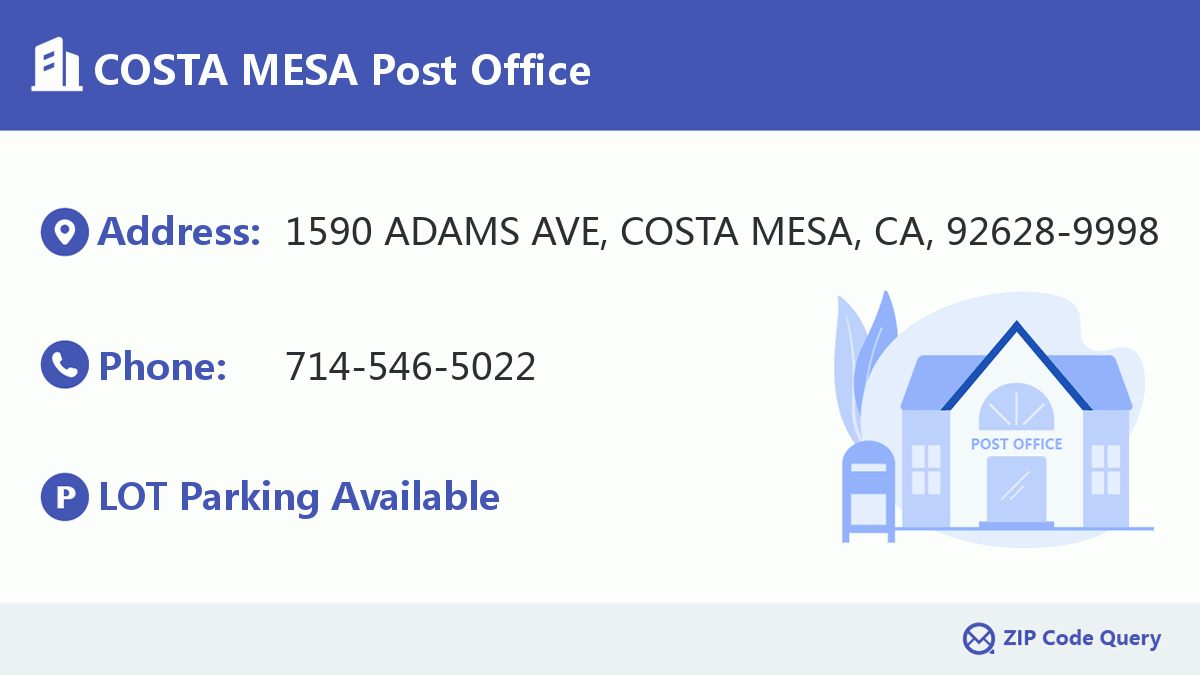 Post Office:COSTA MESA