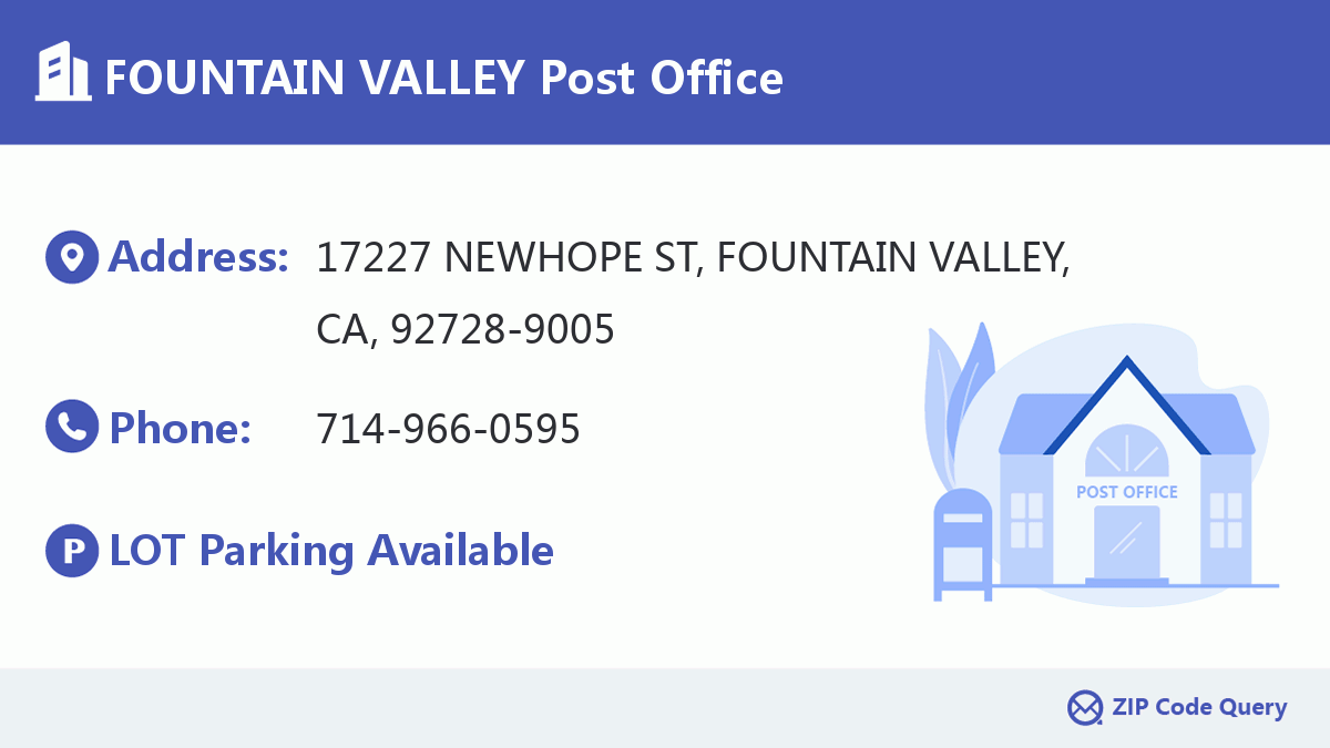 Post Office:FOUNTAIN VALLEY