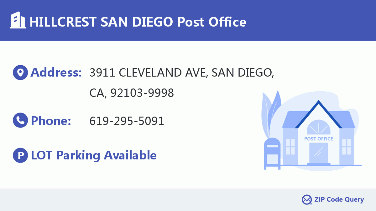 Post Office:HILLCREST SAN DIEGO