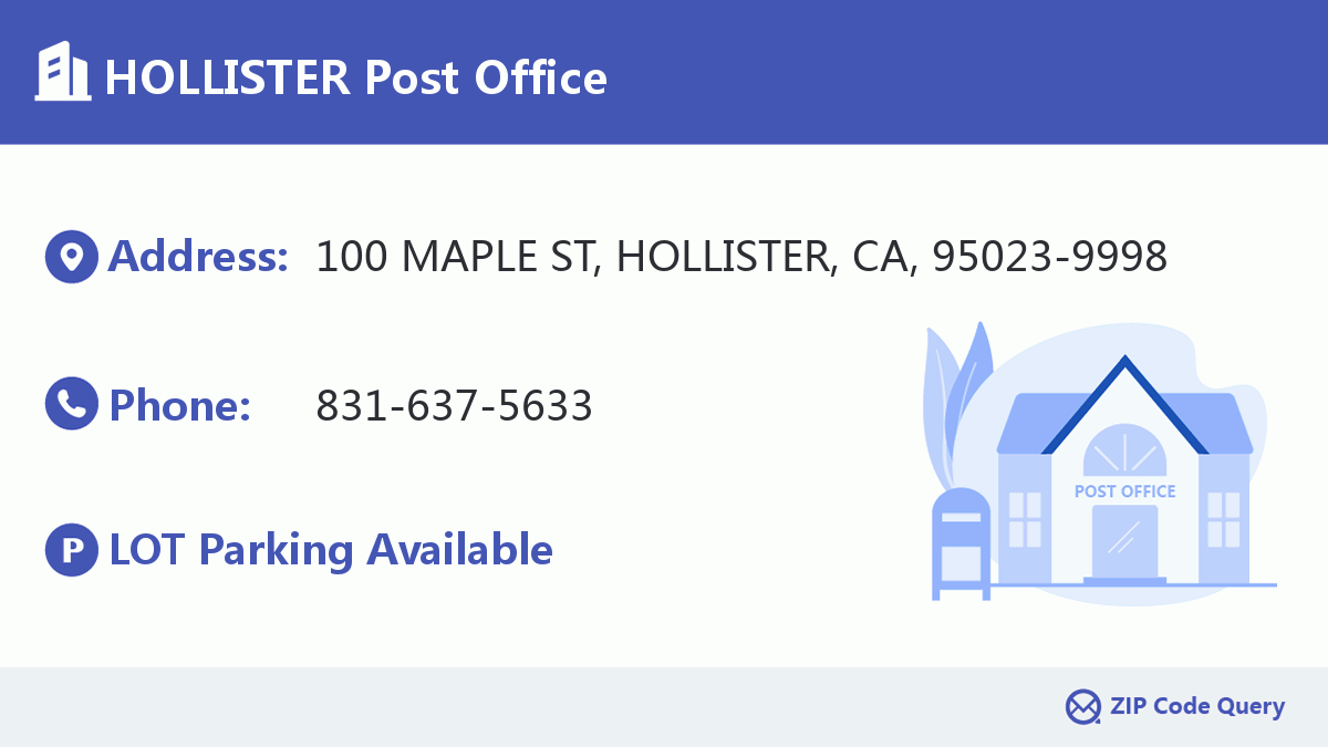 Post Office:HOLLISTER