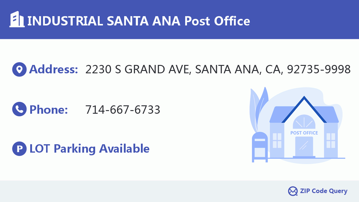 Post Office:INDUSTRIAL SANTA ANA