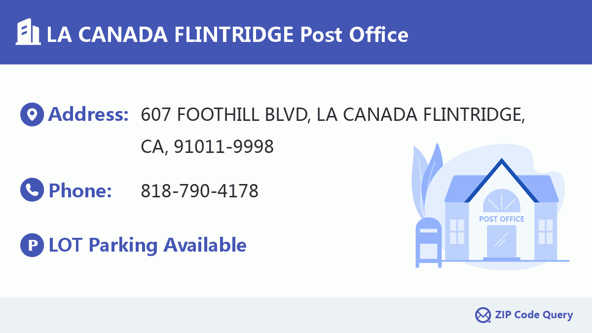 Post Office:LA CANADA FLINTRIDGE