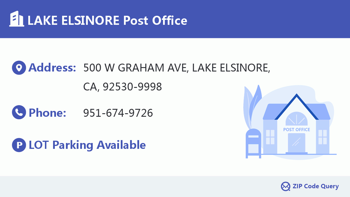 Post Office:LAKE ELSINORE