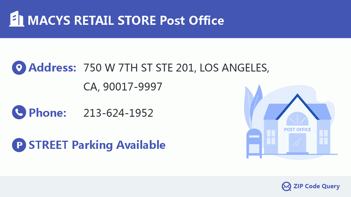Post Office:MACYS RETAIL STORE