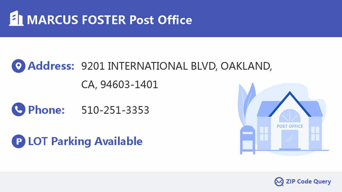 Post Office:MARCUS FOSTER
