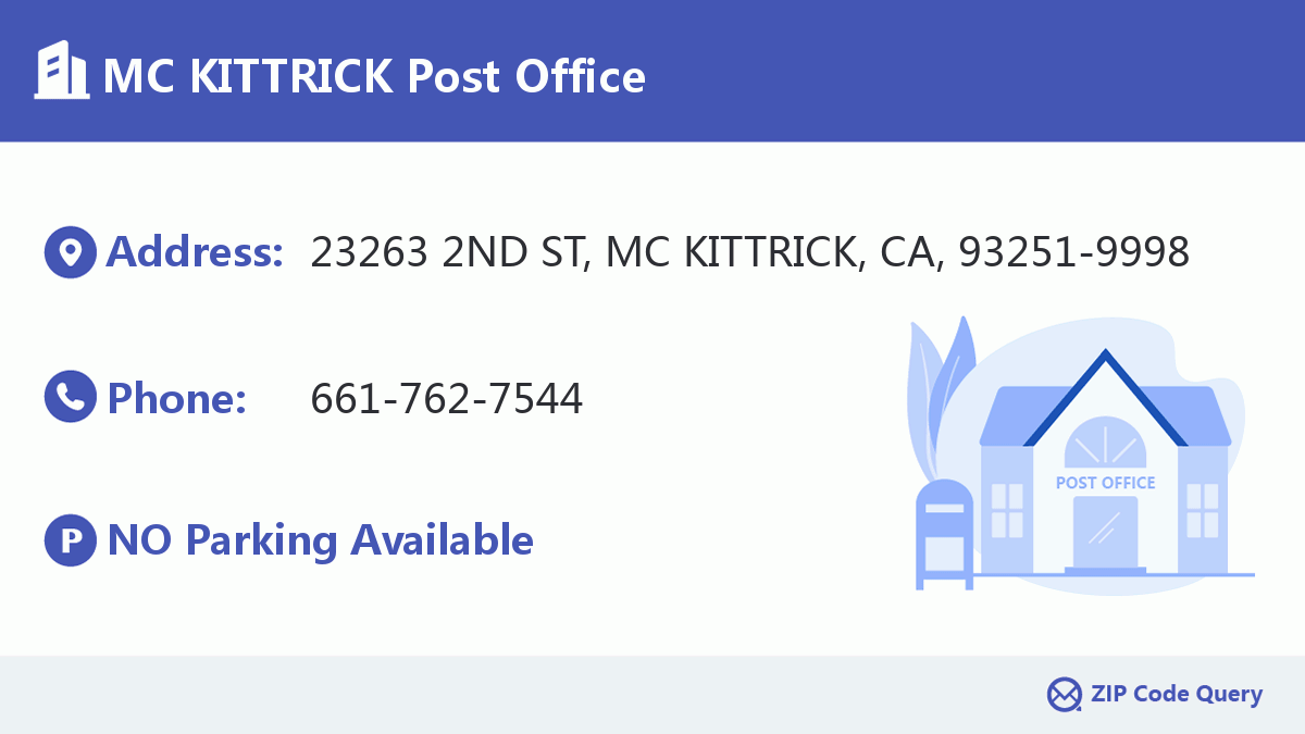 Post Office:MC KITTRICK