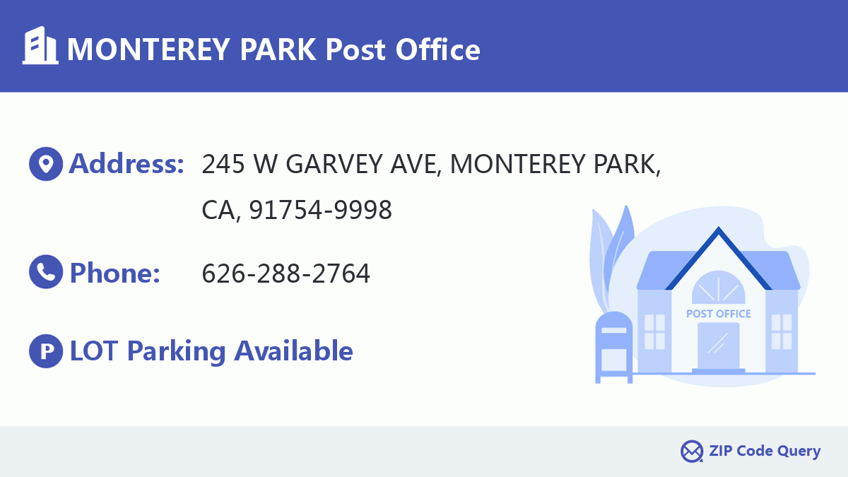 Post Office:MONTEREY PARK