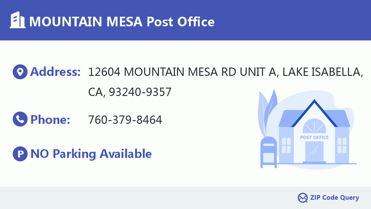 Post Office:MOUNTAIN MESA