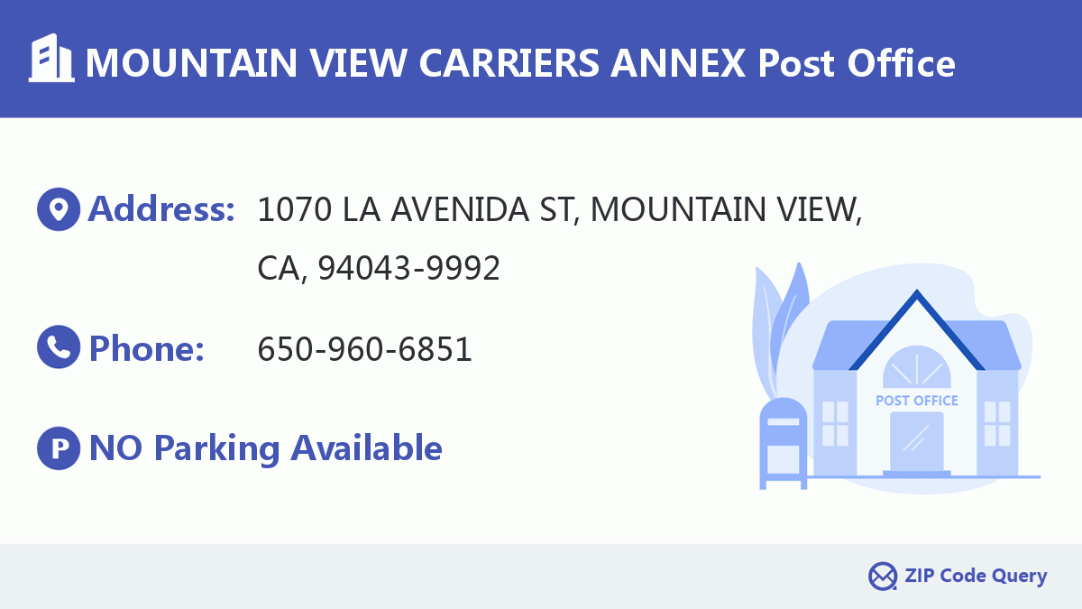 Post Office:MOUNTAIN VIEW CARRIERS ANNEX