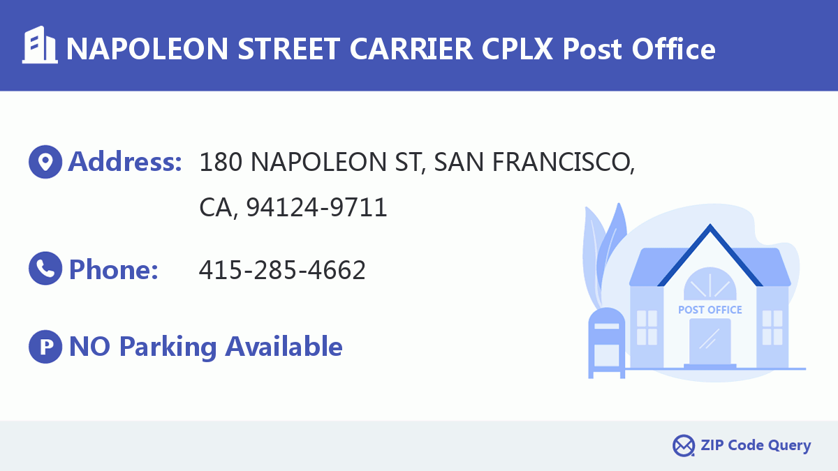 Post Office:NAPOLEON STREET CARRIER CPLX