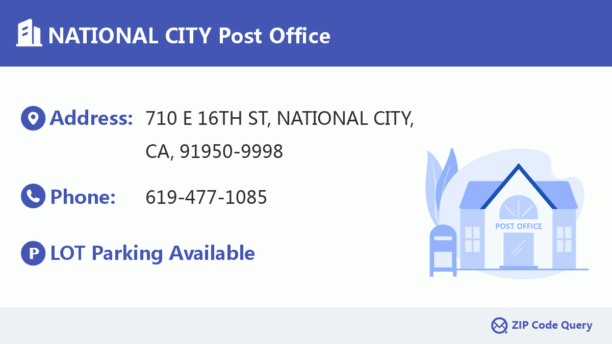 Post Office:NATIONAL CITY