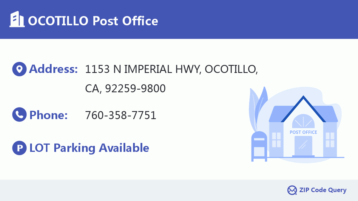 Post Office:OCOTILLO