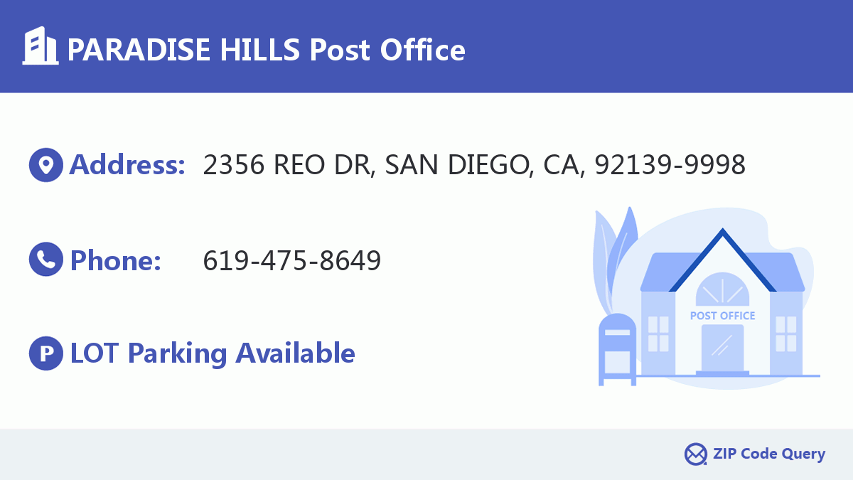 Post Office:PARADISE HILLS