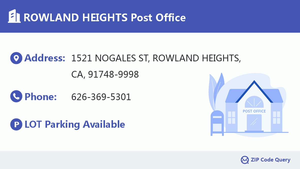 Post Office:ROWLAND HEIGHTS
