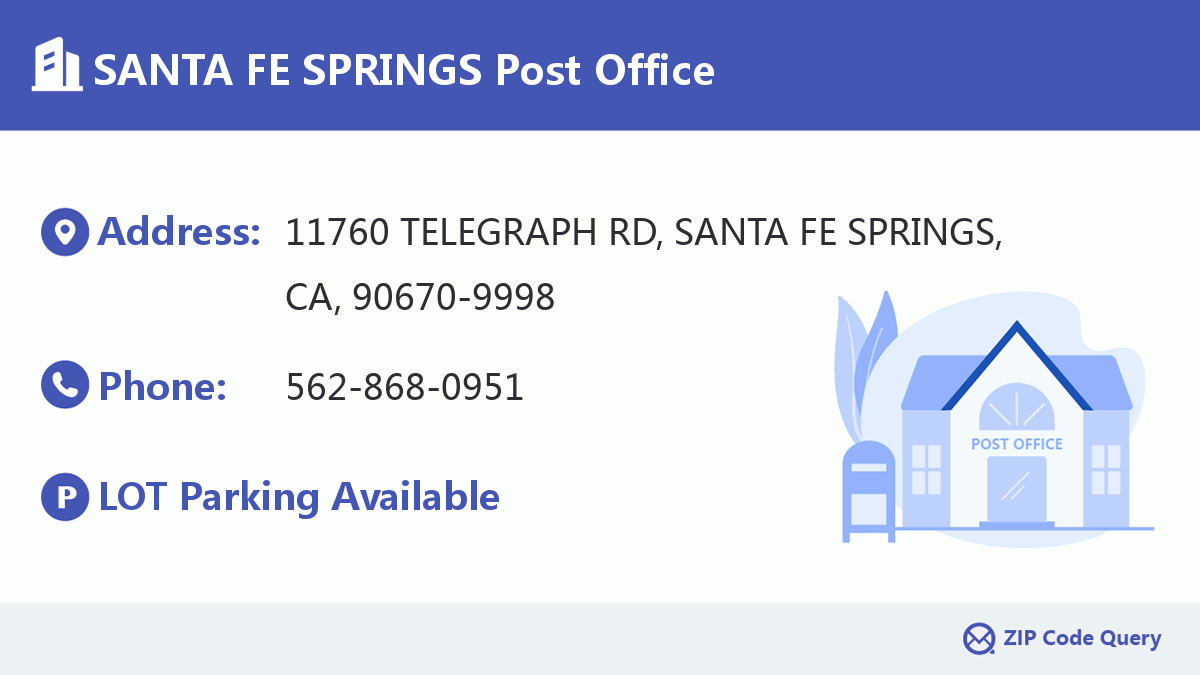 Post Office:SANTA FE SPRINGS