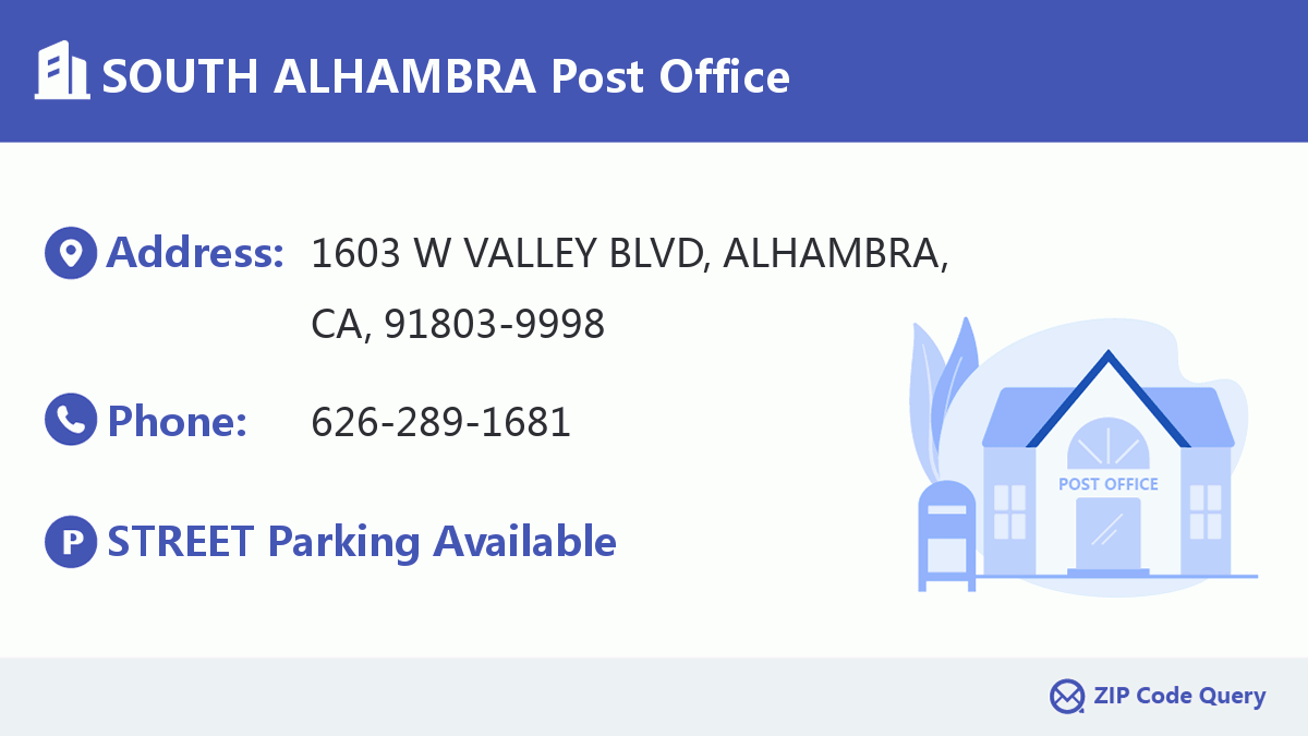 Post Office:SOUTH ALHAMBRA