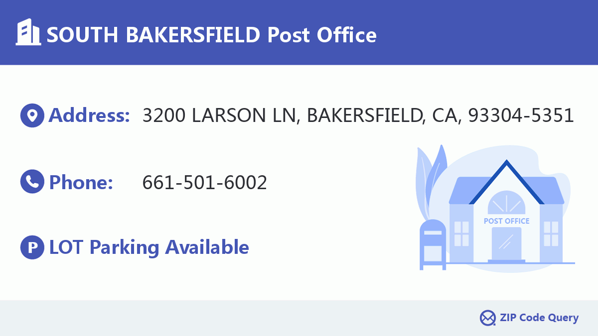 Post Office:SOUTH BAKERSFIELD