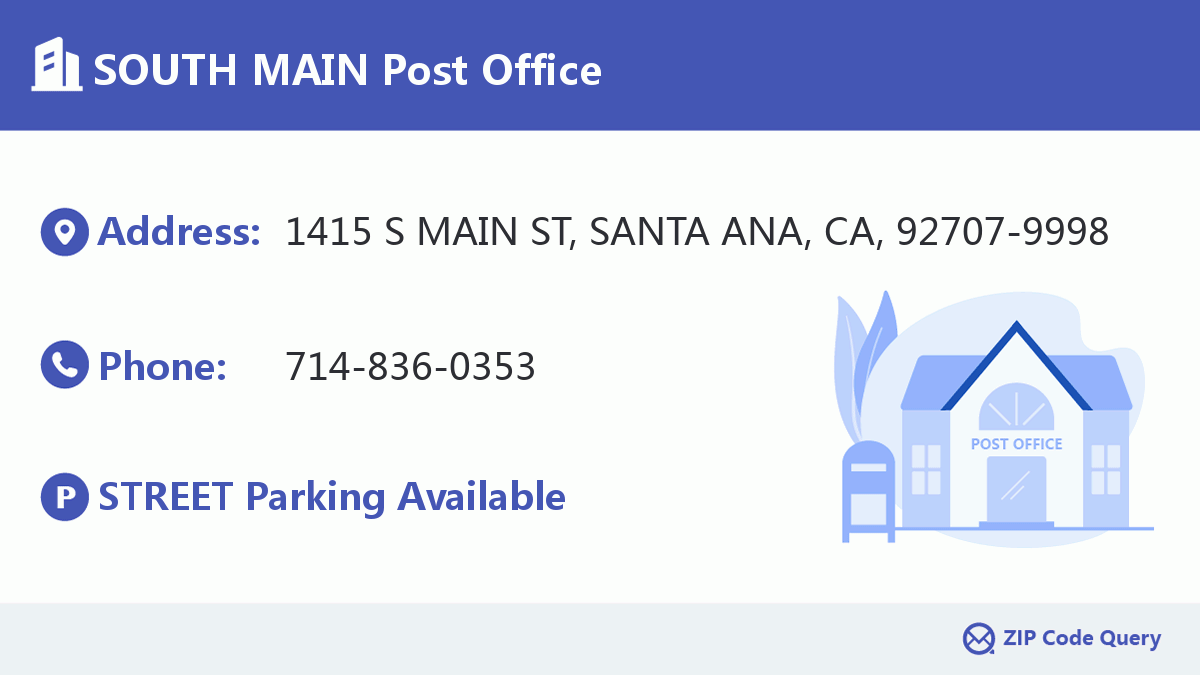 Post Office:SOUTH MAIN