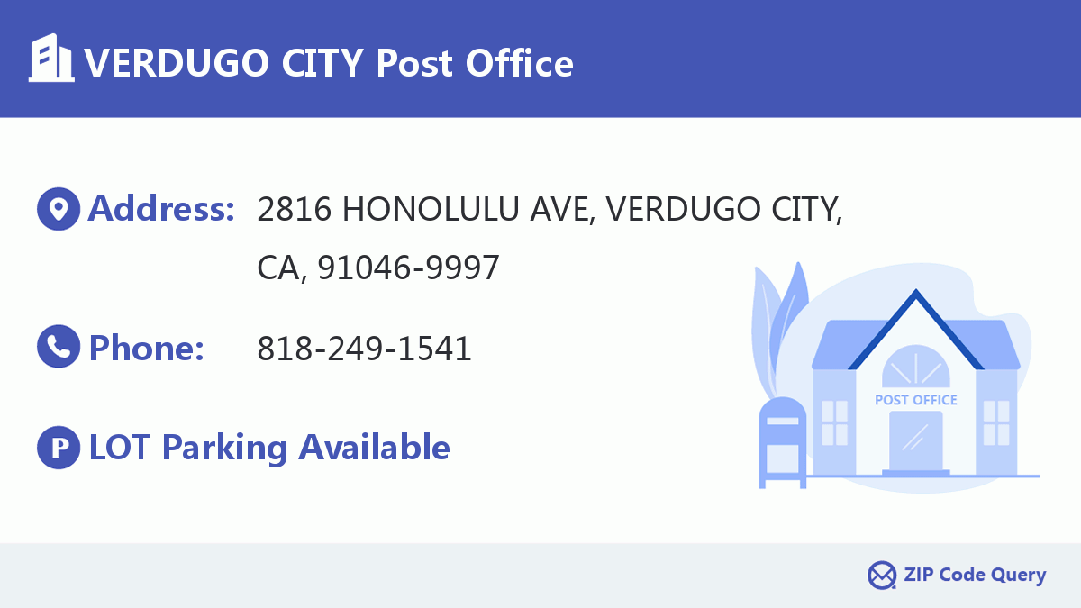 Post Office:VERDUGO CITY