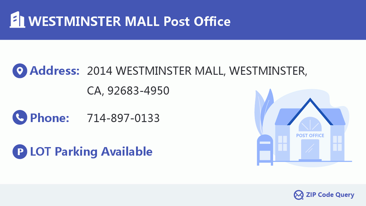 Post Office:WESTMINSTER MALL